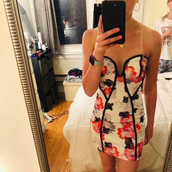 Oh My Love Dresses & Skirts - NWT | Strapless Bodycon Floral Minidress | Small